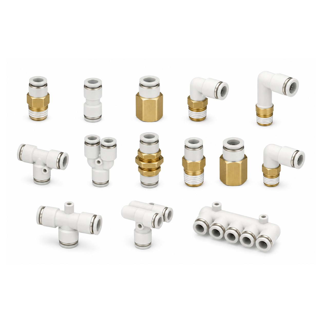 KJ / KQ2 Type Push-to-Connect Pneumatic Fittings