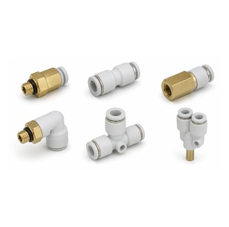 KJ Type Mini Push-to-Connect Fittings (KJH, KJS, KJF, KJL, KJW, KJT, KJY, KJU, KJE, KJX)