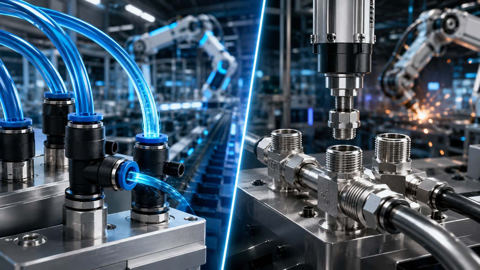 Push-to-Connect Fittings vs Threaded Fittings Which Pneumatic Connection Is Better for Industrial Automation