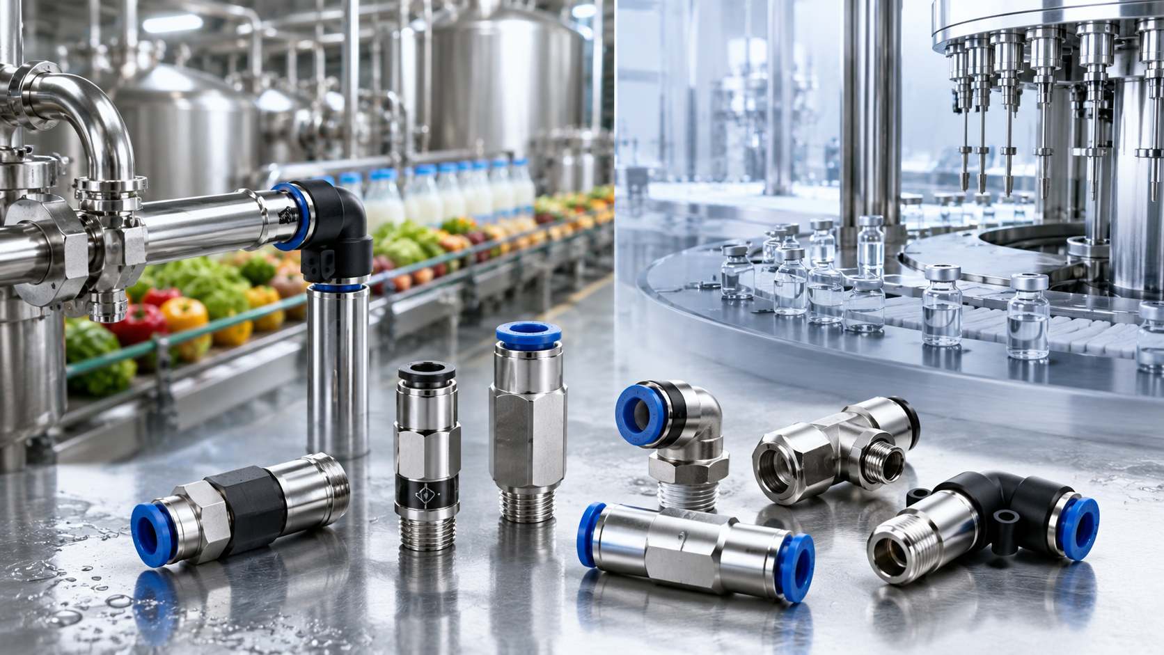 Why Are 316 Stainless Steel Push-To-Connect Fittings Preferred in Food Processing and Pharmaceutical Equipment